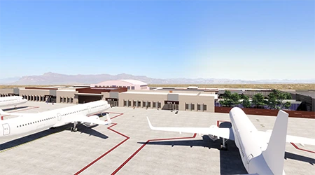 Terminal Modernization Airside Rendering
